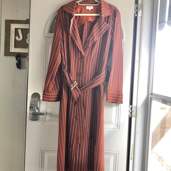 Privacy Please Dresses & Skirts - Privacy Please rust stripe women’s fall dress sz L